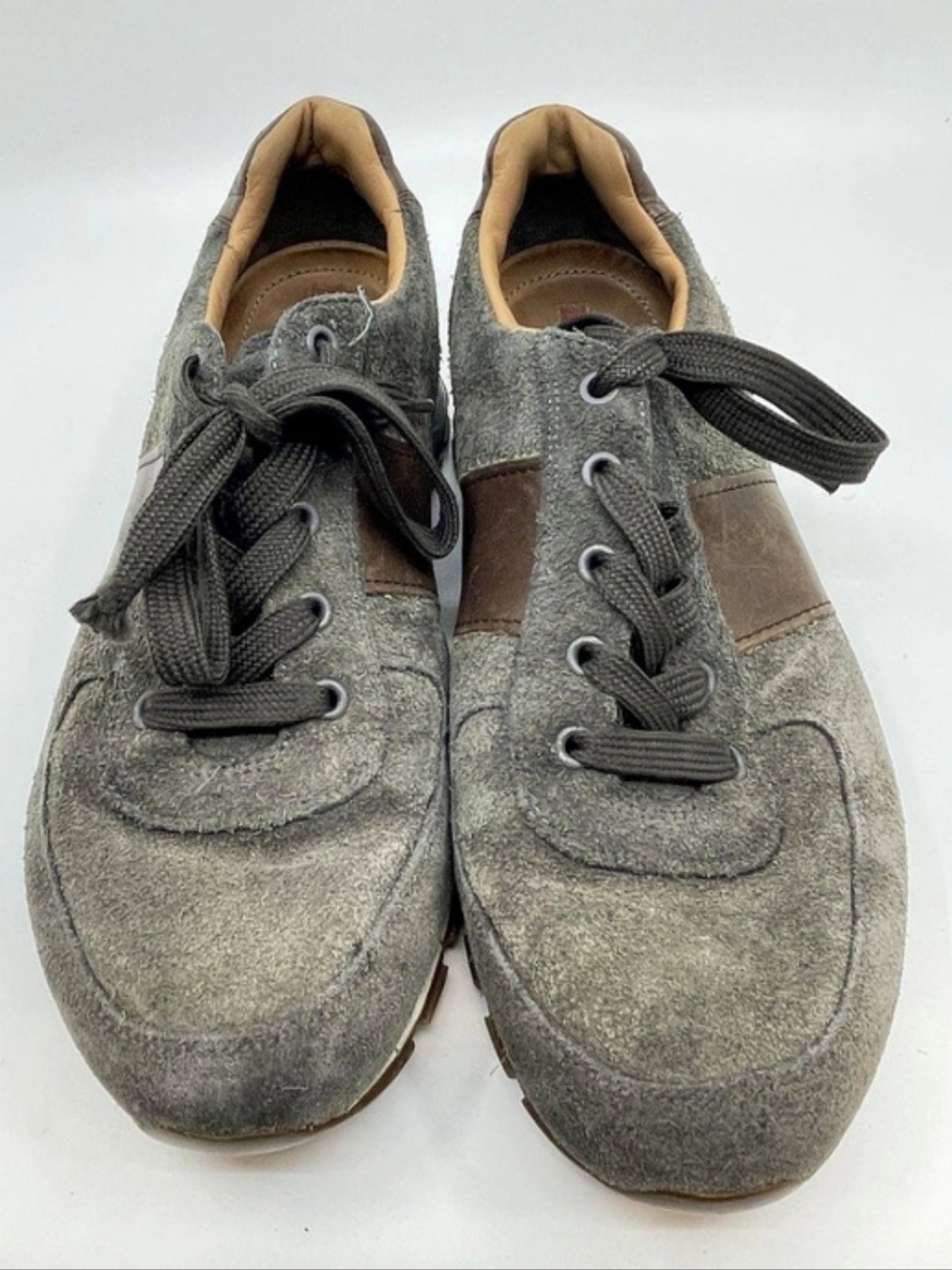 Prada Gray & Brown Sneakers
